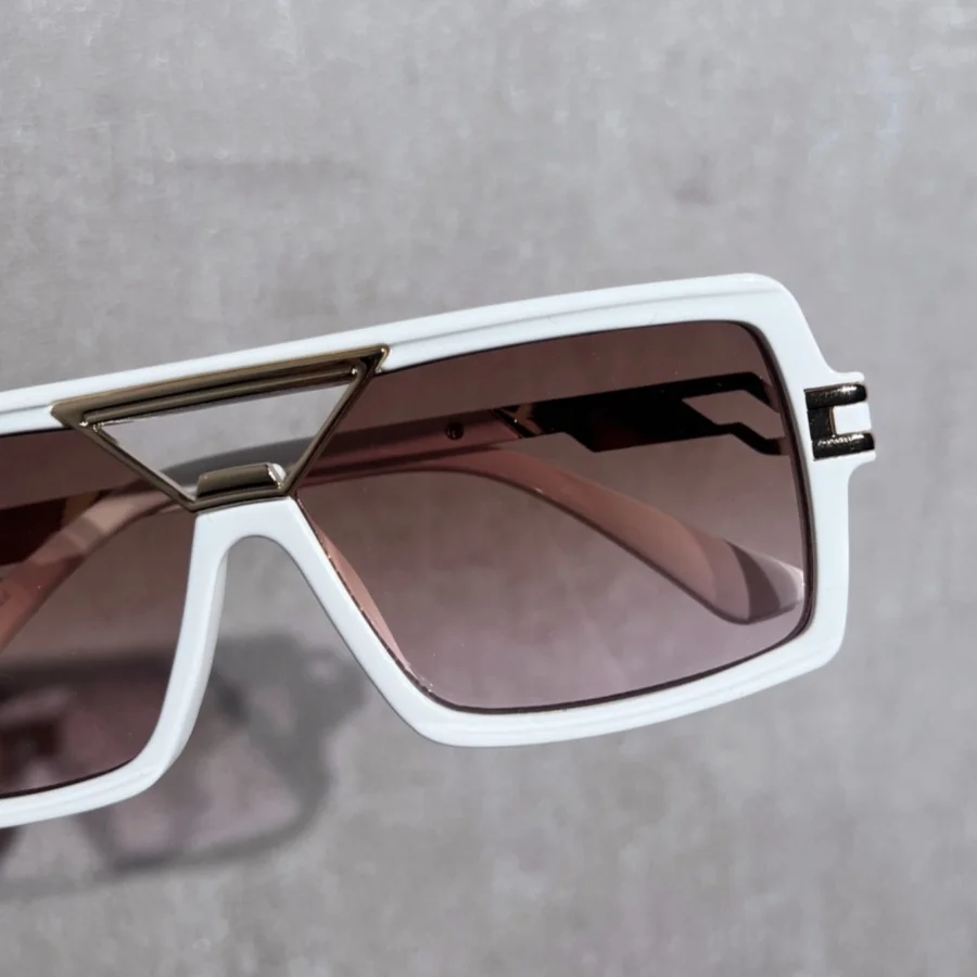 1Pc Women's Fashion Glasses New Exquisite Retro Double Bridge Square Frame Personality Splicing Versatile Street Style Daily Par