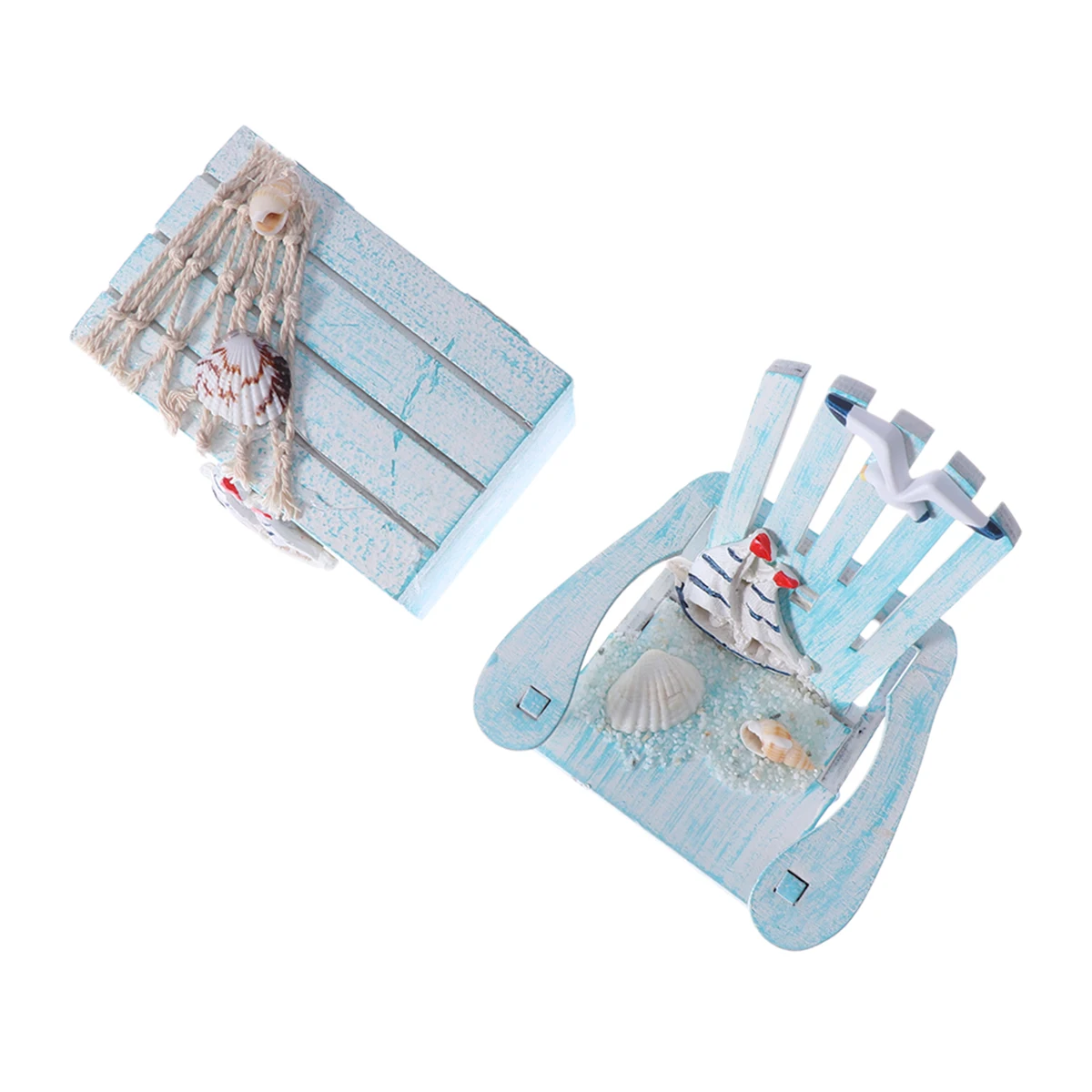 

Coastal Beach Chair Decoration Home Chairs for Bamboo Miniature Dollhouse