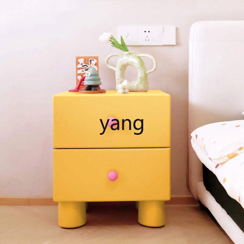 

Yhl Modern Simple Small Bedside Storage Cabinet Cream Silent Wind Pink Storage Bed Side Cabinet