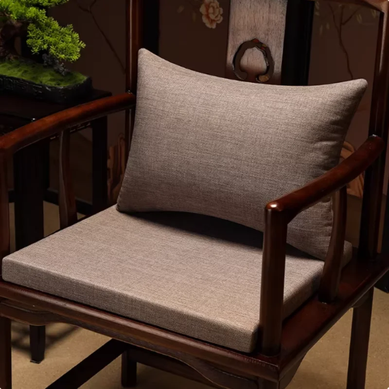 New Chinese Style Seat Cushion, Non-Slip Cushion for Solid Wood Chairs, Mahogany Sofa & Chair Cushion, Dining Chair, Round Chair