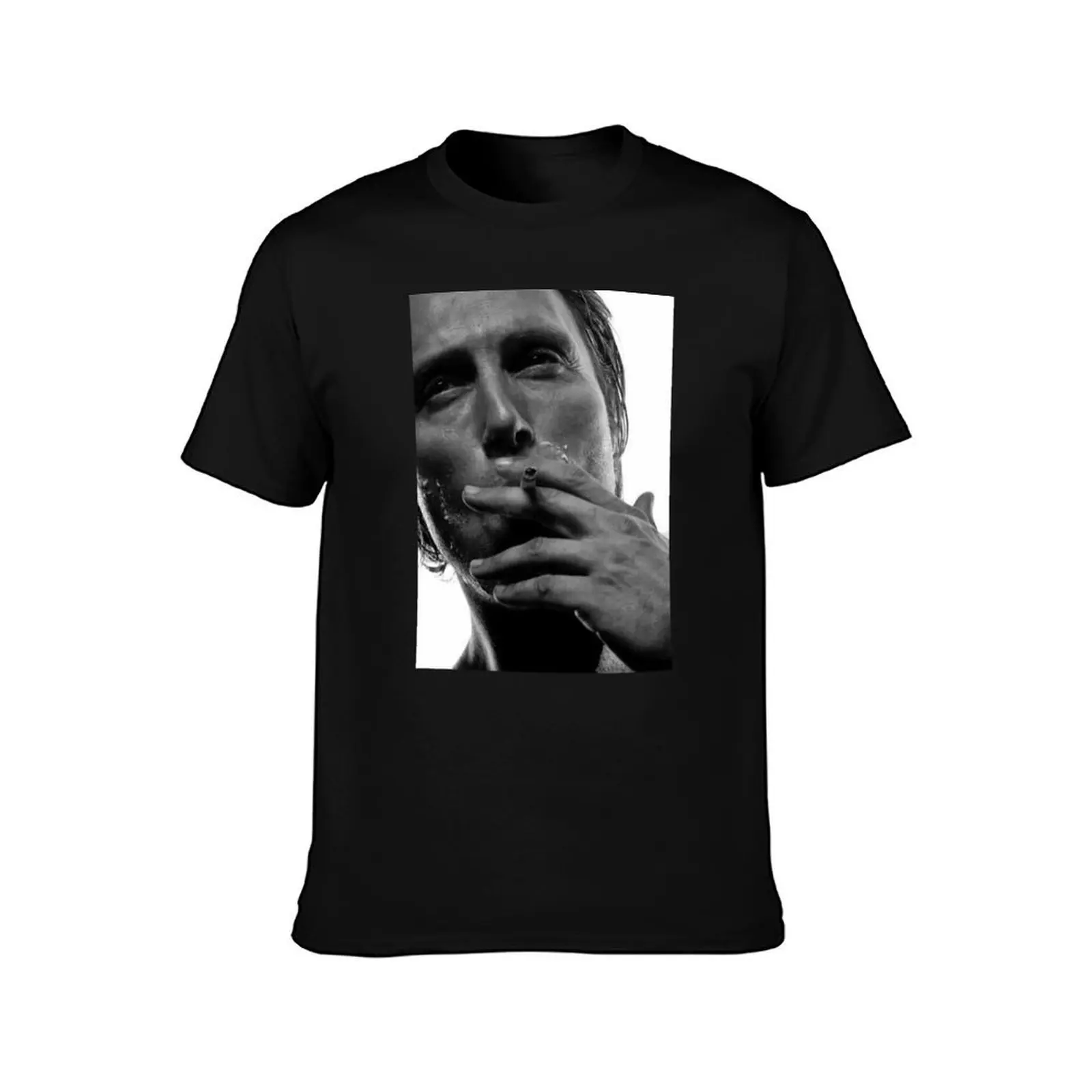 Smoking Mikkelsen T-Shirt Summer Casual Cotton Tee Oversized Streetwear Tops Vintage Graphic Print Loose Fit Short Sleeve