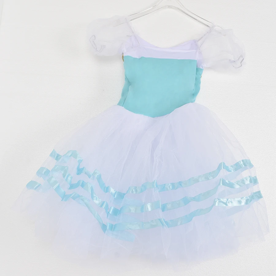Kids Ballroom Clothing Sequined Flower Tutus Ballet Dress For Girl Modern Dance Tutu Dress Girls Ballet Princess Dress