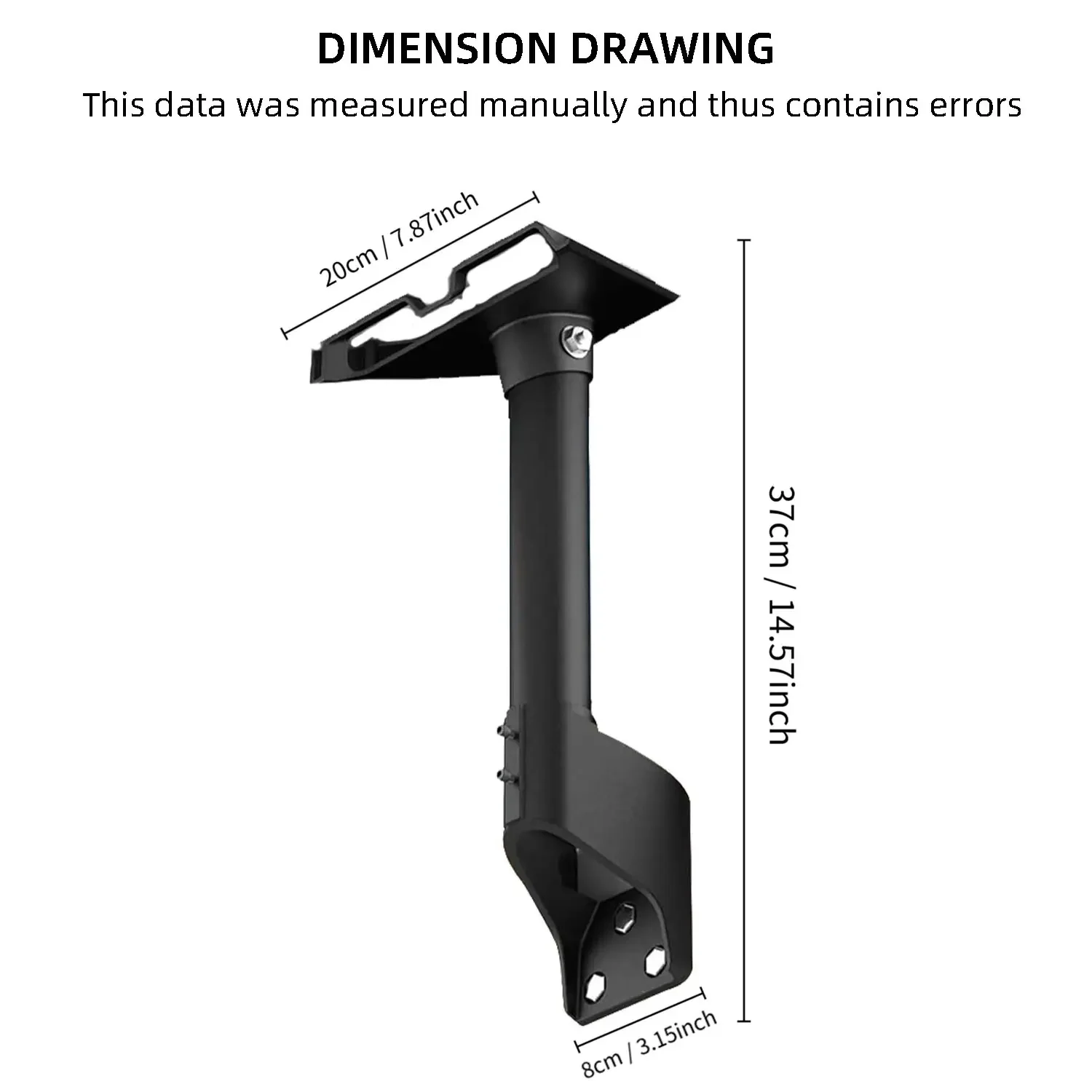 Für Starlink Gen3/V3 Standard Dish, 360° drehbares Dach- und Wandmontage-Set, kurze Stangenhalterung StarLink Satellitenzubehör