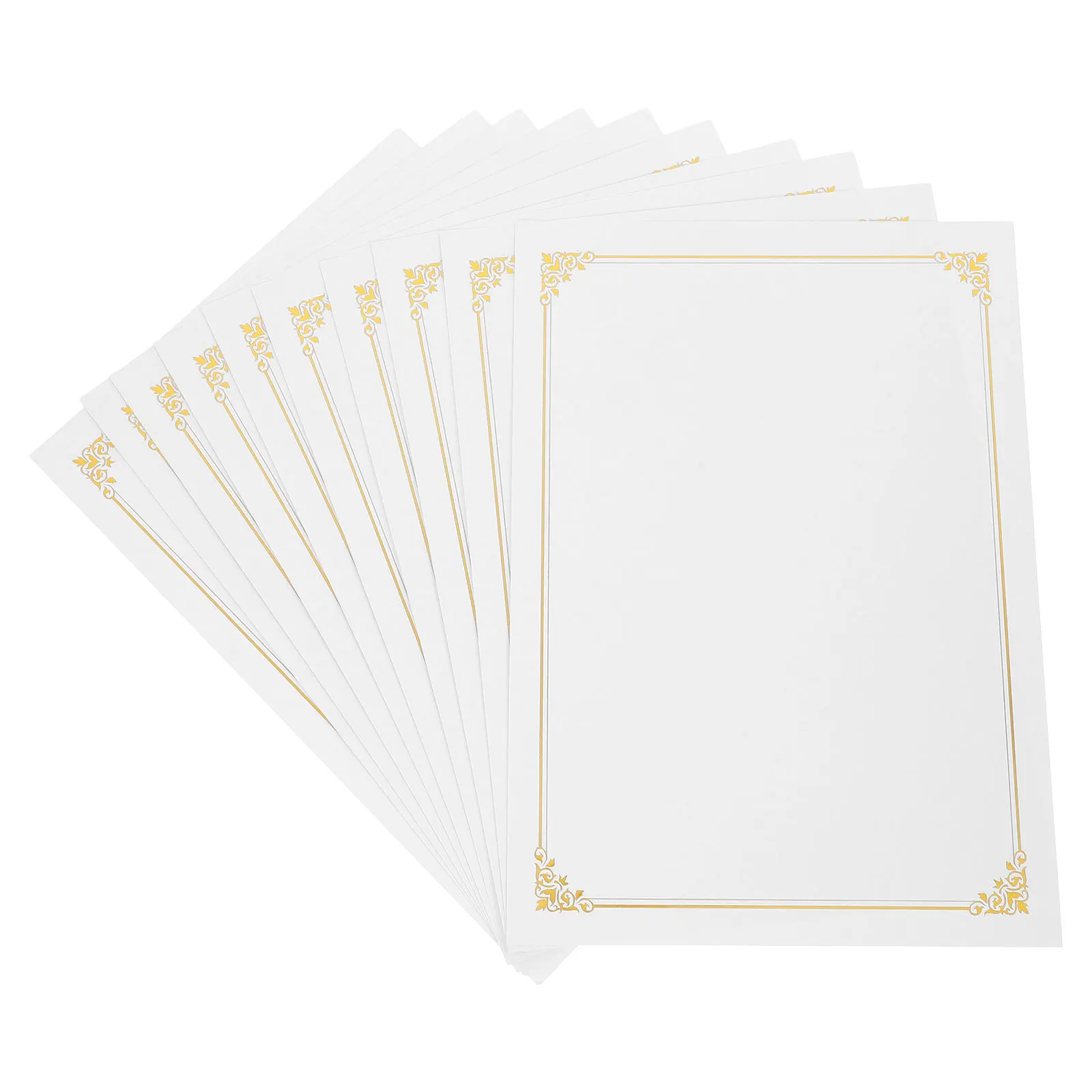 10Pcs Hot Stamping Certificate Paper Blank A4 Diploma Paper for Printable Awards Graduation Classroom Achievements