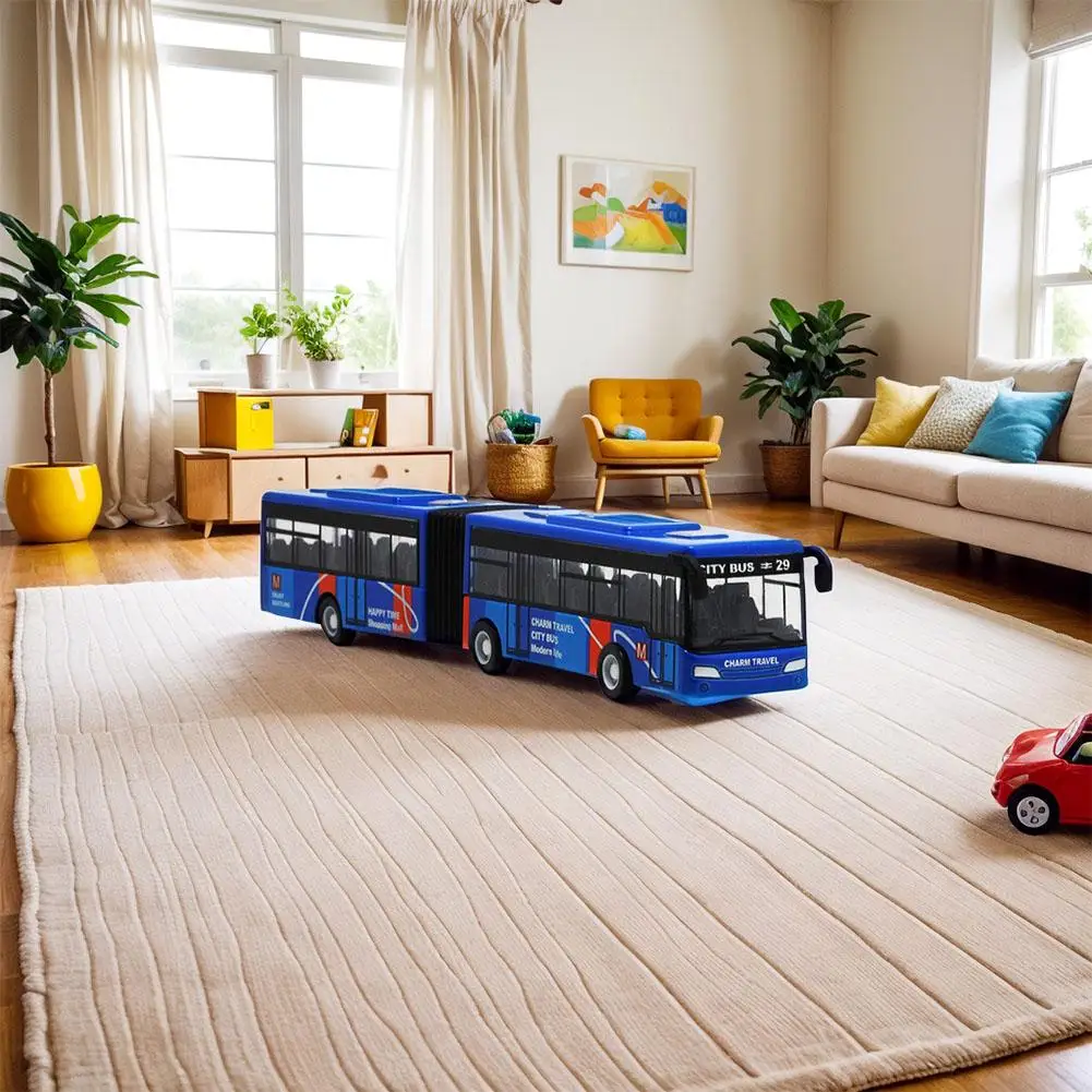Modelo de autobús urbano de aleación 1:64, vehículos City Express Bus, autobuses dobles, vehículos fundidos a presión, juguetes divertidos, coche extraíble, juguetes para niños