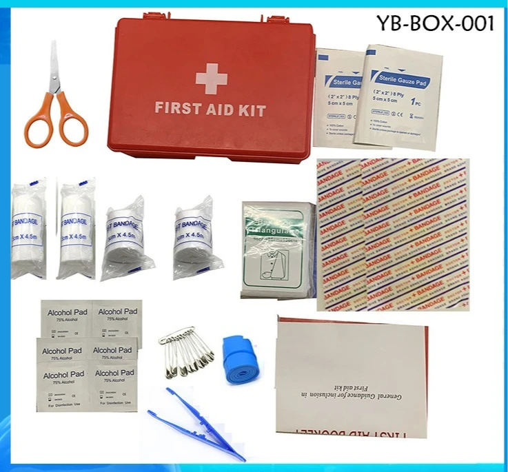 

Medical kit, first aid box Car small first aid box Travel first aid supplies storage box Red