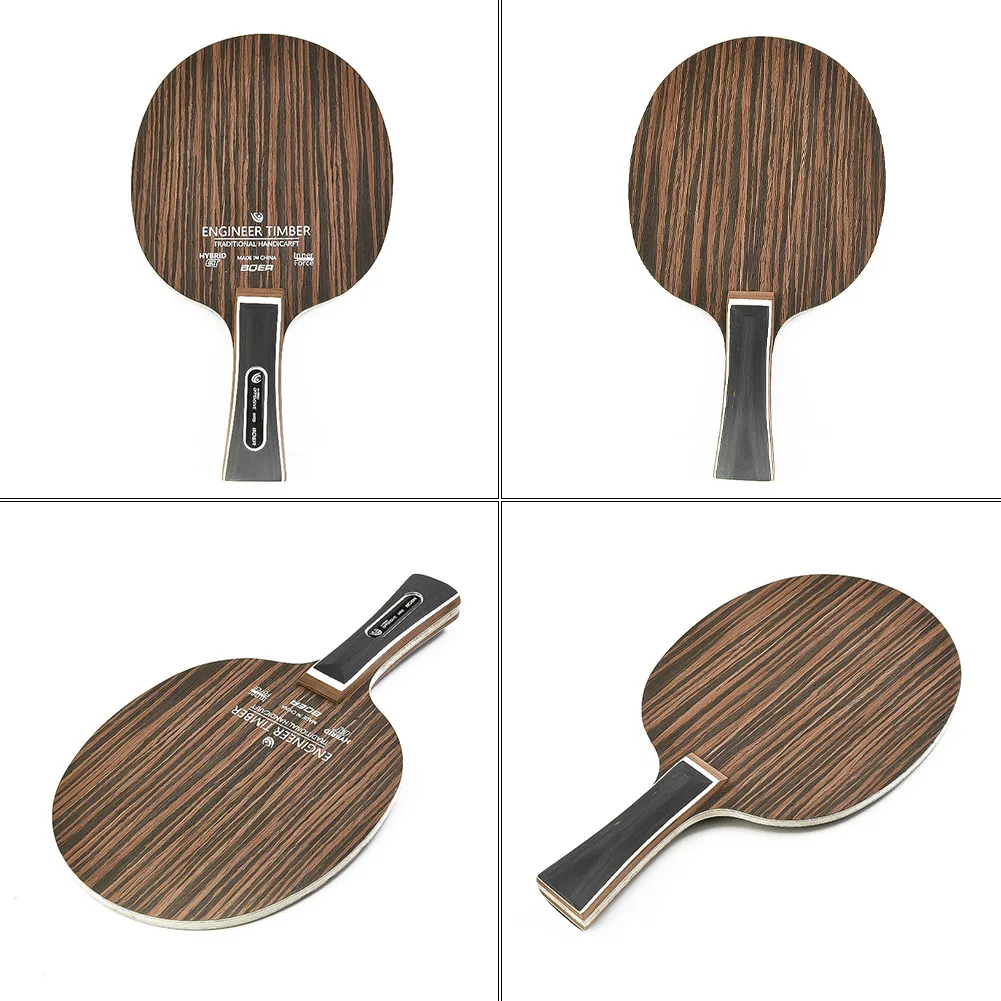 Ebony Dalbergia Iron Sword Wood Table Tennis Board Blade Base 5-Ply PingPong Blade Paddle Bottom Plate Table Tennis Racket Part