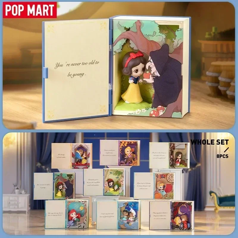 POP MART Disney Prinzessin Märchen Serie Szene Sets Blind Box Mystery Box Puppe Nette Anime Figur Erraten Tasche Spielzeug Desktop