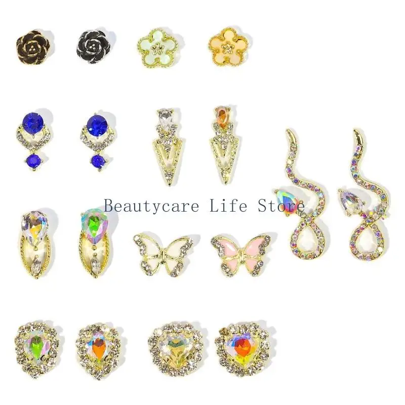 652C Luxury Bows Alloy Charms Set Rhinestones Luxury Art Rhinestones Craft Diamonds Crystal Jewels Stones