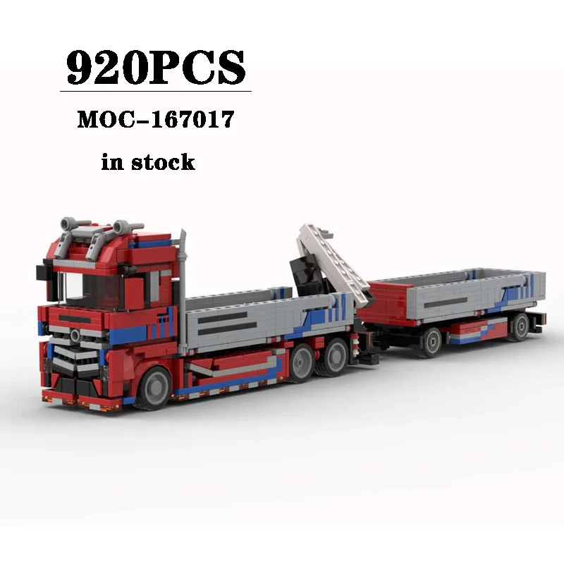 

New Building Blocks MOC-167017 City Crane Rear Trailer Construction Model Ornament 920PCS Children Birthday Gifts Christmas Toys