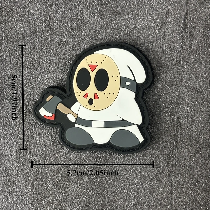 Parche táctico PVC 3D insignia moral con gancho para ropa y mochila