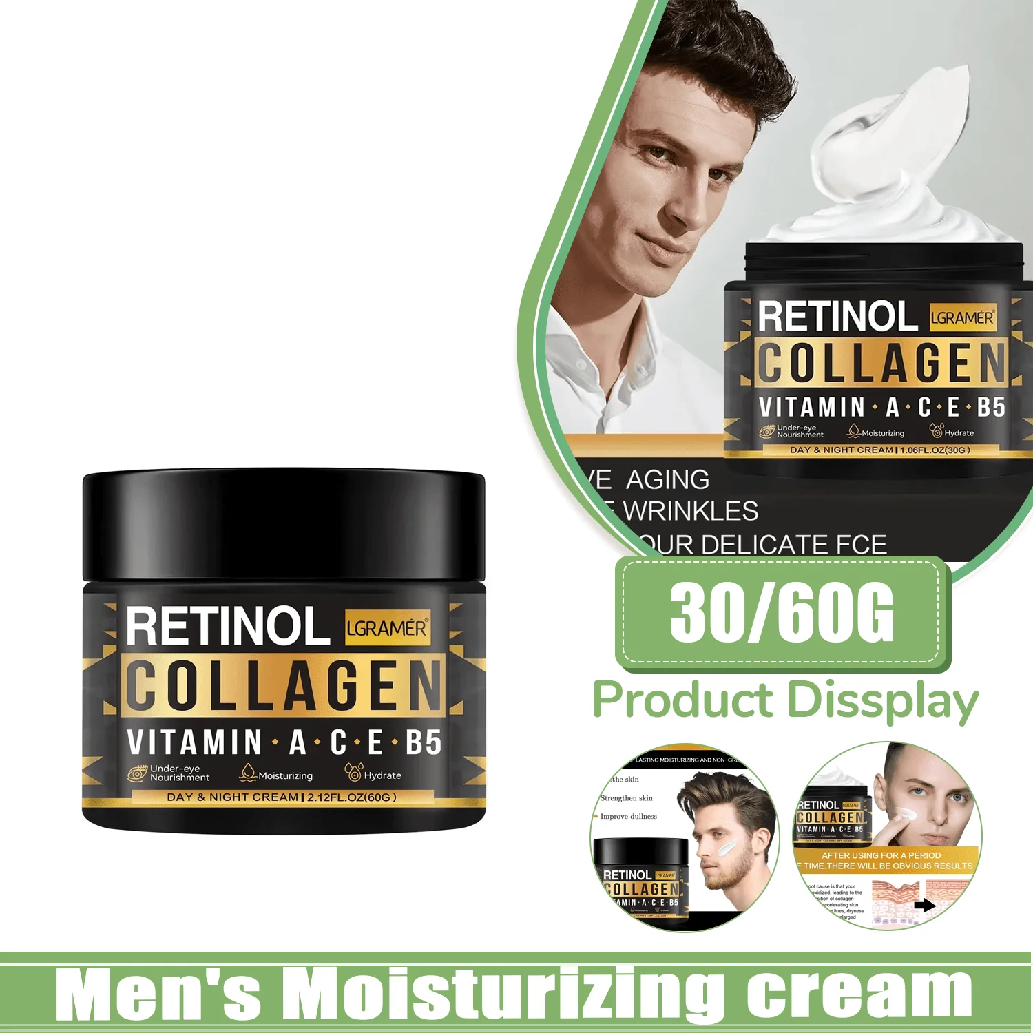 

Facial Care Men's Moisturizing Cream Improves Dullness, Soothes The Skin and Keeps It Hydrated for A Long Time