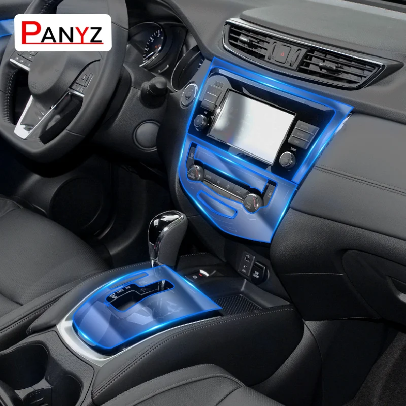 For Nissan X-TRAIL Rogue 2017-2021Car Interior Center console Transparent TPU Protective film Anti-scratch Repair film Accessori