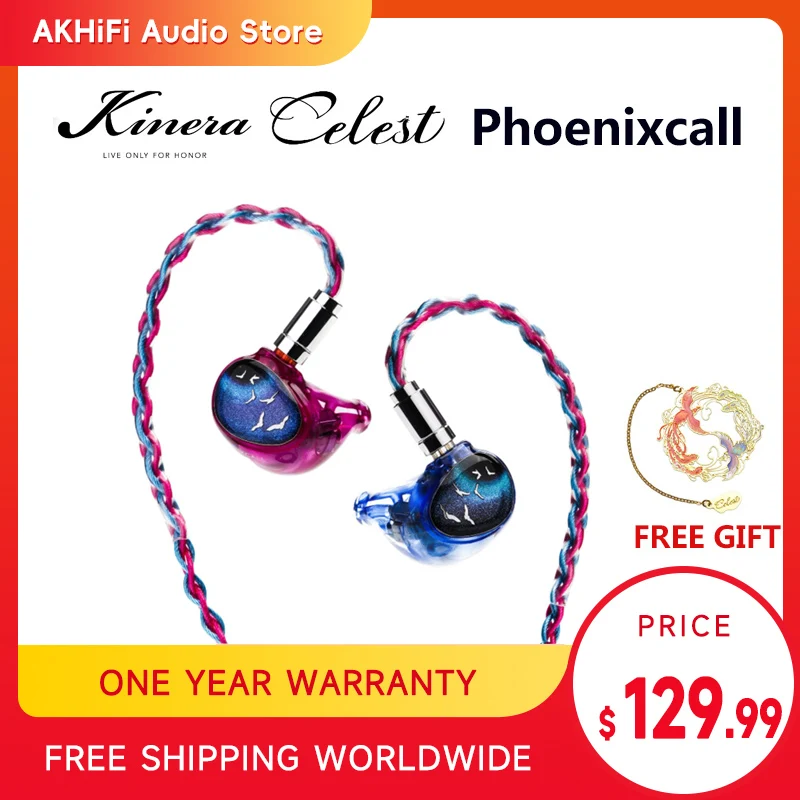 Kinera Celest Phoenixcall 1DD+2BA+2 Micro Planar Drivers in-Ear Monitors 5 Hybrid Drivers Earphones IEMs with 0.78 2Pin Cable