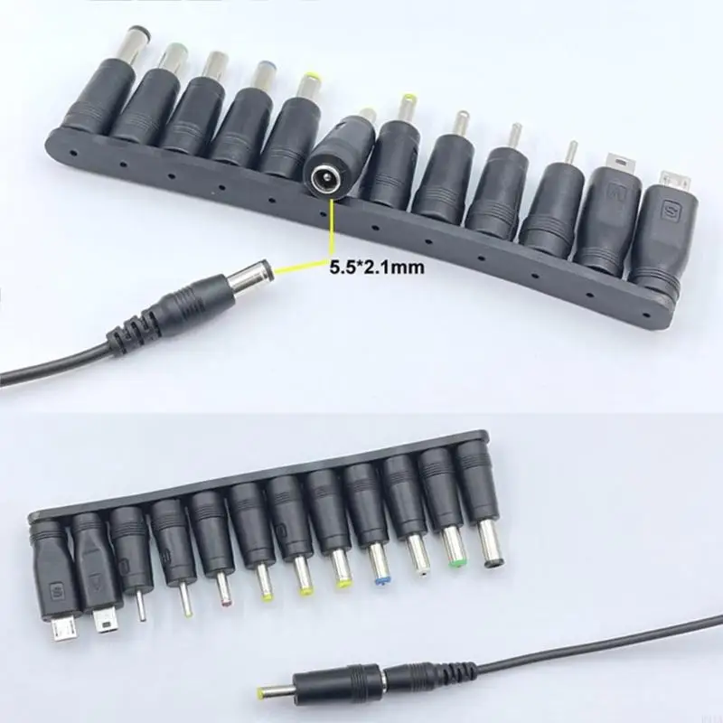 R91A 5V USB-кабель питания DC5521 Шнур с поддержкой зарядки Включает 12 наконечников разъема