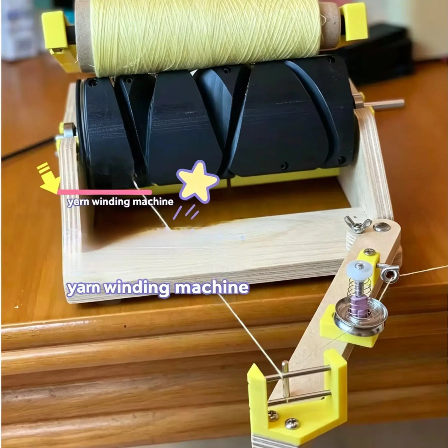 

Desktop Automatic Yarn Winder, Household Wool Winding Machine, Yarn Cone Splitting & Rewinding Tool, Electric Yarn Ball Winder