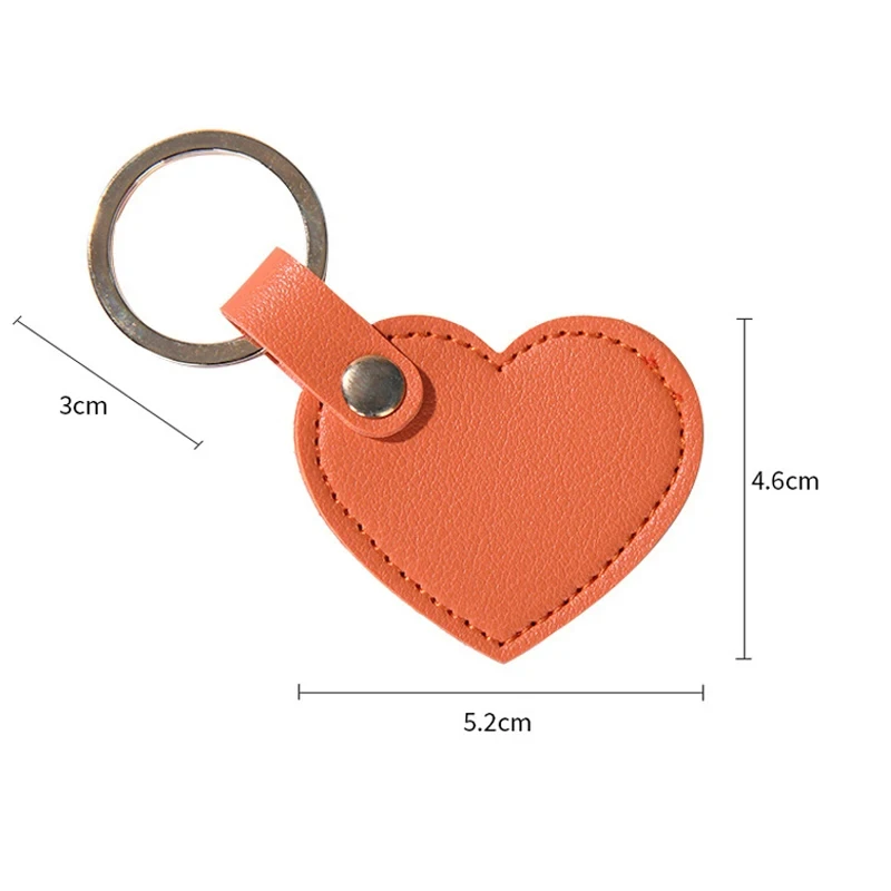 Leather Heart Key Chain Fashion Leather Heart Shape Keychain Women Car Key Holder Home Key Ring Charm Bag Car Pendant Gift