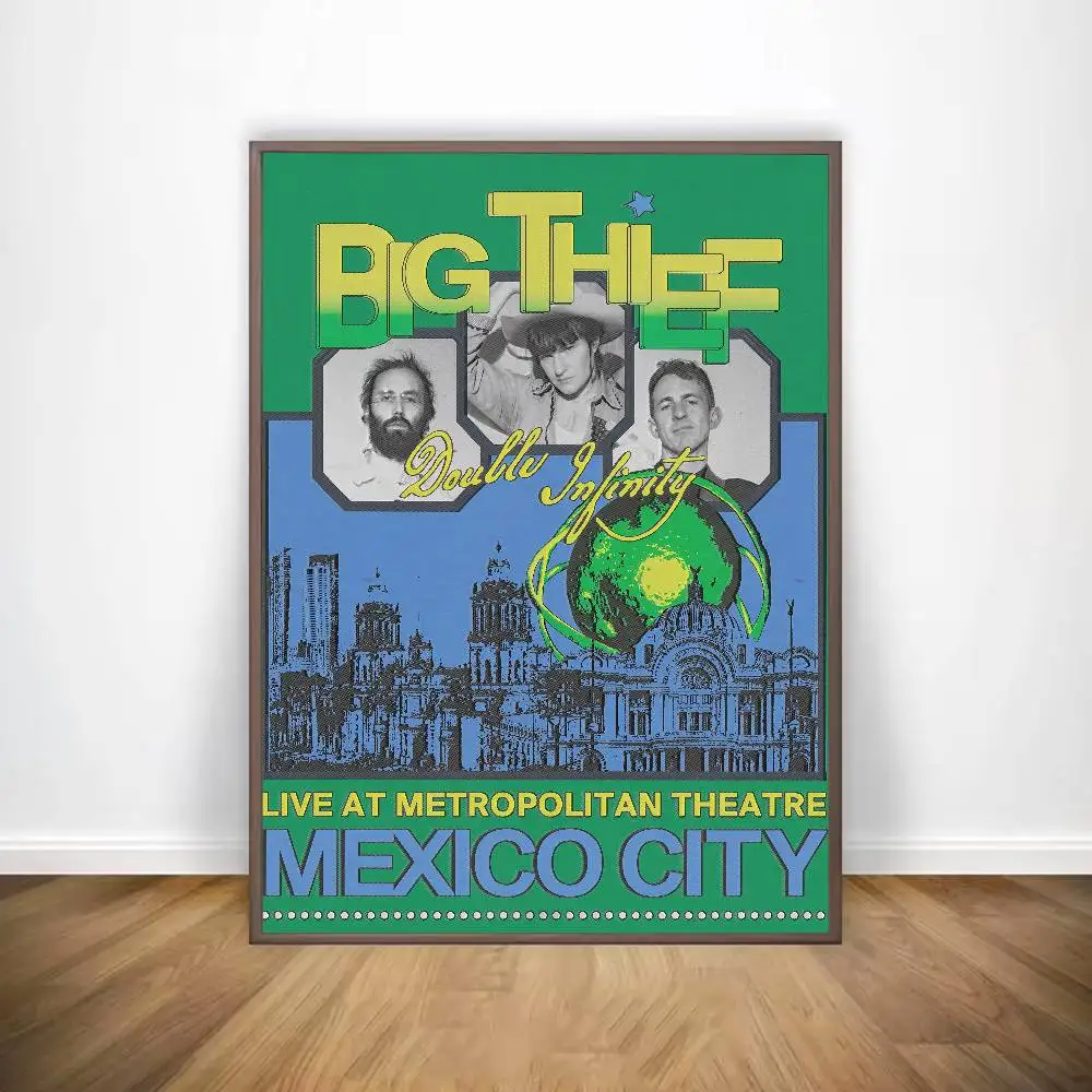 B-Big Thief Band Double Infinity ملصق معرض يطبع ذاتية اللصق ديكور المنزل الديكور صور مطبوعة للحوائط ملصق غرفة المعيشة