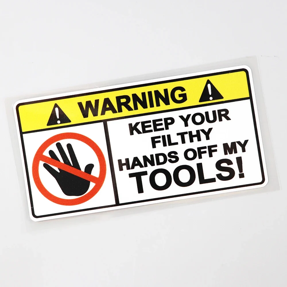 Funny Mechanic Tools Workshop Vinyl Sticker, Waterproof for Car Body Bumper Window, Garage-Theme DIY Auto Decor