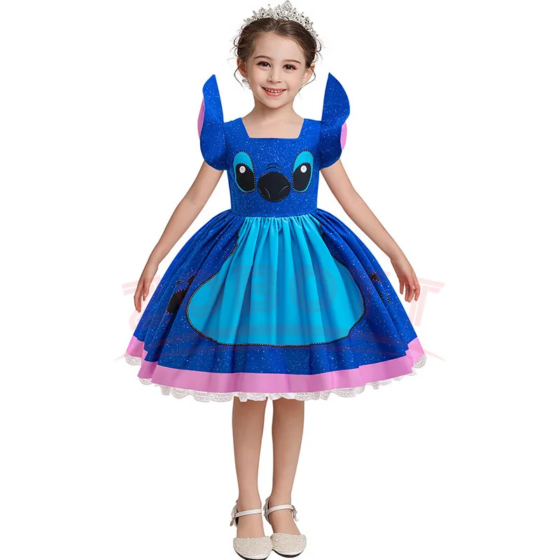 

Interstellar Baby Stitch Role Playing Costume Cartoon Cute Princess Dress Stage Performance Halloween Carnival Kids Dress Up
