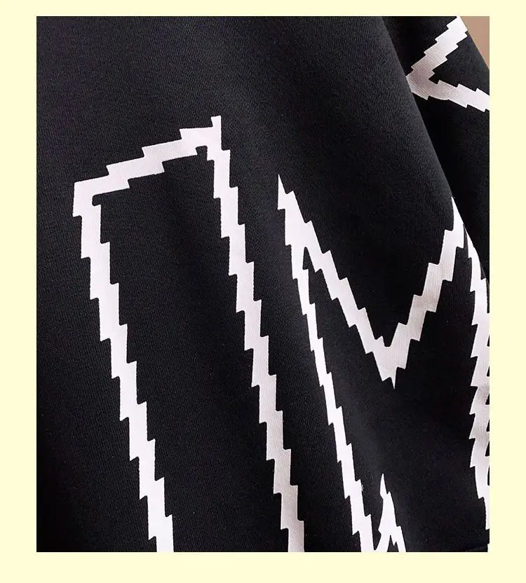 Conjunto para meninos adolescentes primavera e outono carta impressa manga comprida calças esportivas casuais conjunto de duas peças