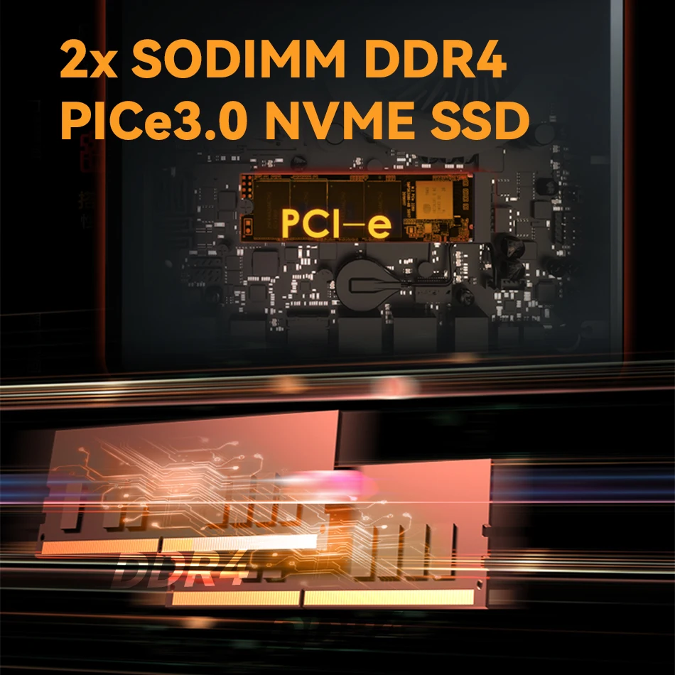 휴대용 AMD R5 4500U PC 2LAN DDR4 메모리 DP RJ45 NVME 블루투스 미니 개인용 컴퓨터