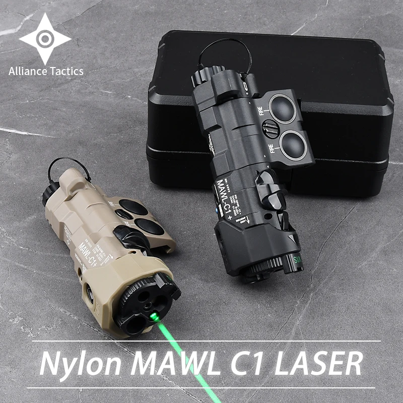 

New Tactical Surefir Nylon MAWL C1 Red Green Blue Laser Sight White Light Strobe Flashlight Fit 20mm Rail With Pressure Switch