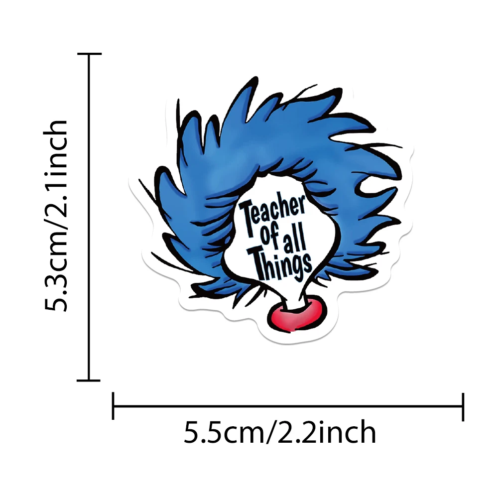 50PCS Doctor Dr. Seuss Graffiti Waterproof Sticker Creative Decorative Decal Refrigerator Skateboard Helmet Guitar Wholesale