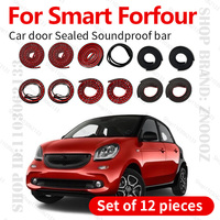 For Smart Forfour 450/453 Car Door Seal Strip Rubber Double Layer Sealing Protector Soundproof Strip Dustproof Seal Strip 12PCS