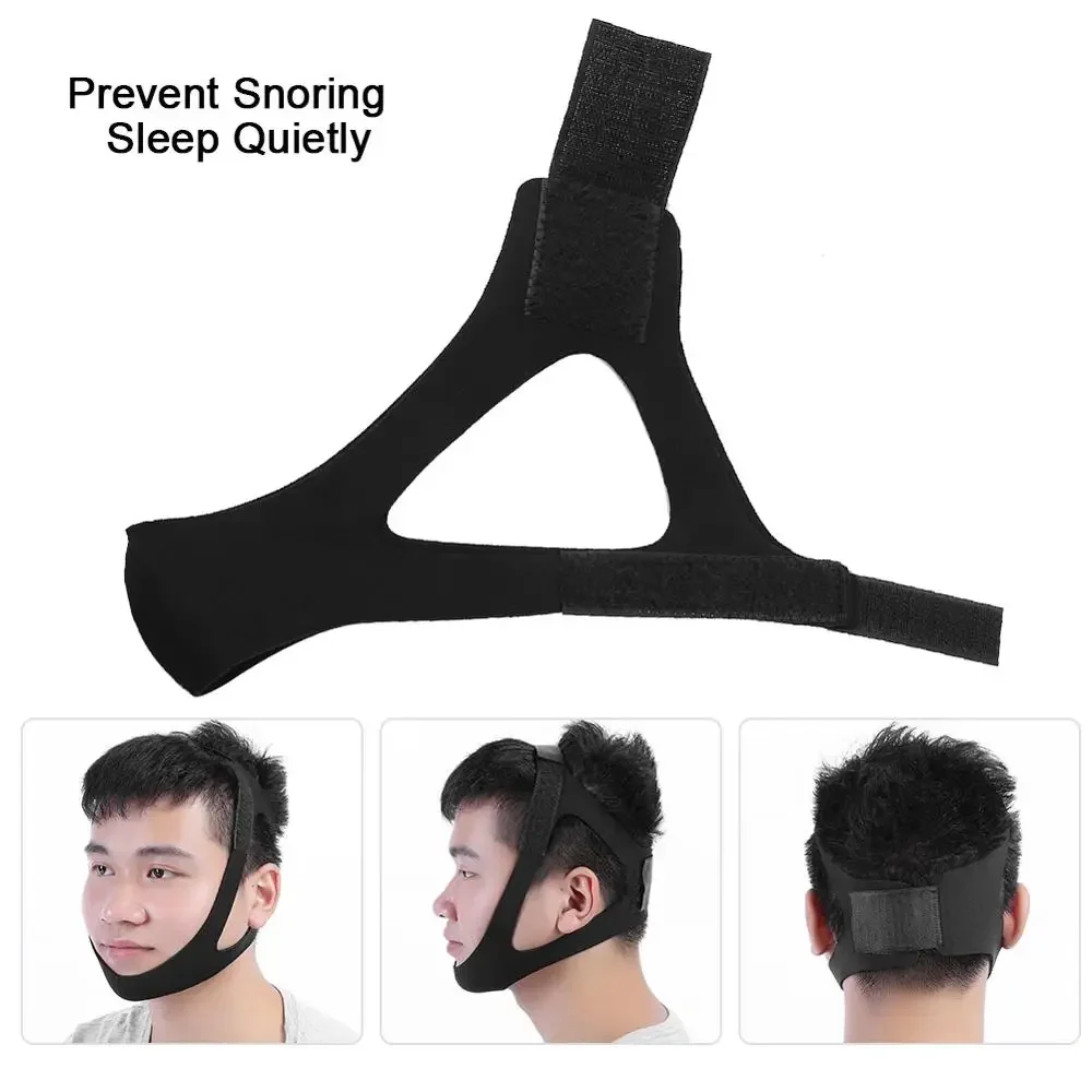 New Unisex Sleeping Anti Snoring Belt Nasal Triangular Sleep Snoring Stop Headband Chin Jaw Support Strap Belt Posture Corrector