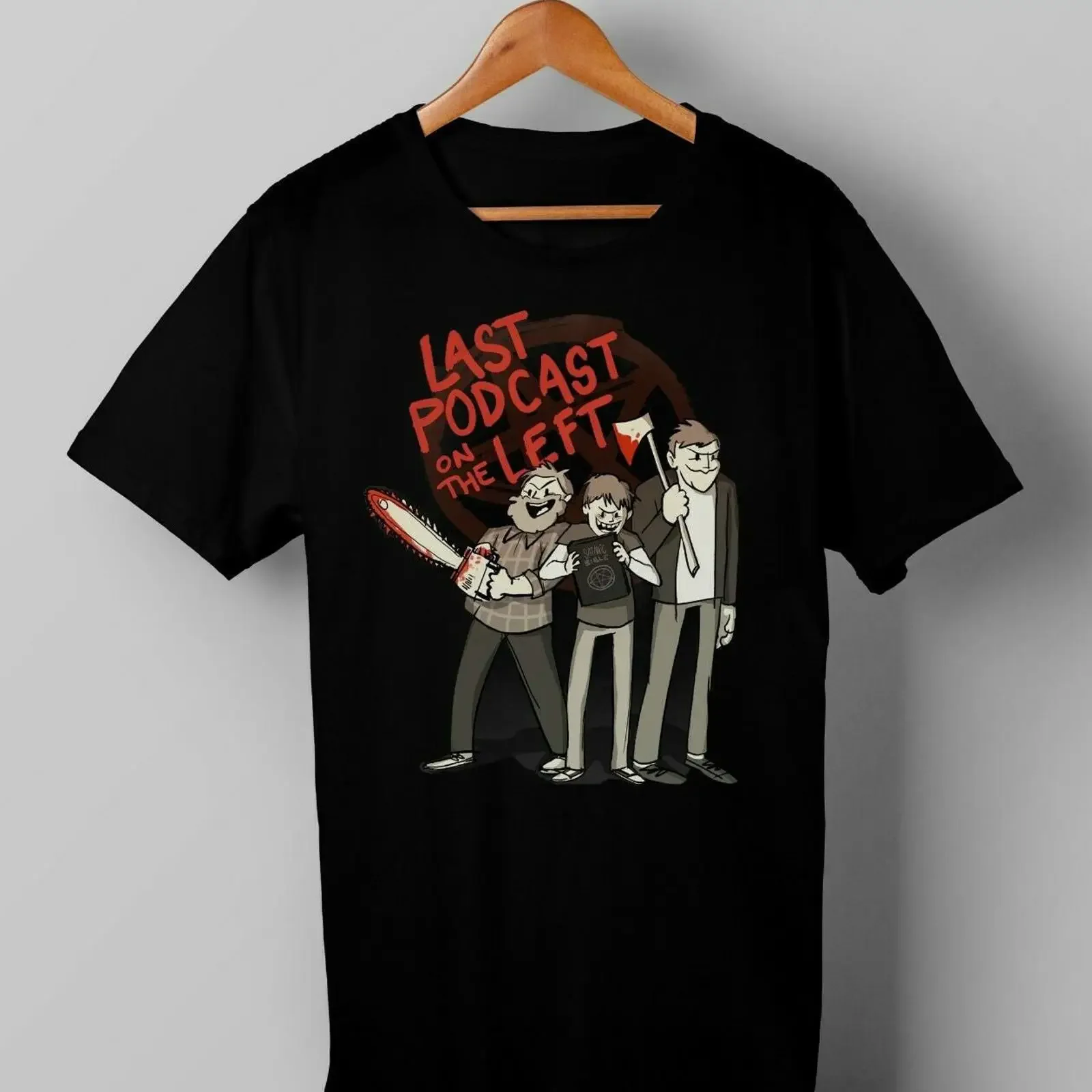 Most Popular T Shirt Last Podcast On The Left Men's Size USA  vintage Washed Top For Everyday Wear Stylish Comfortable
