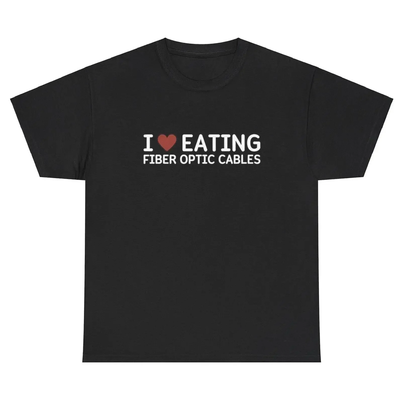T Shirt I Love Eating Glasfaserkabel lustig seltsam spezifisch Weirdcore Geschenk vintage Washed Stretched Breathable