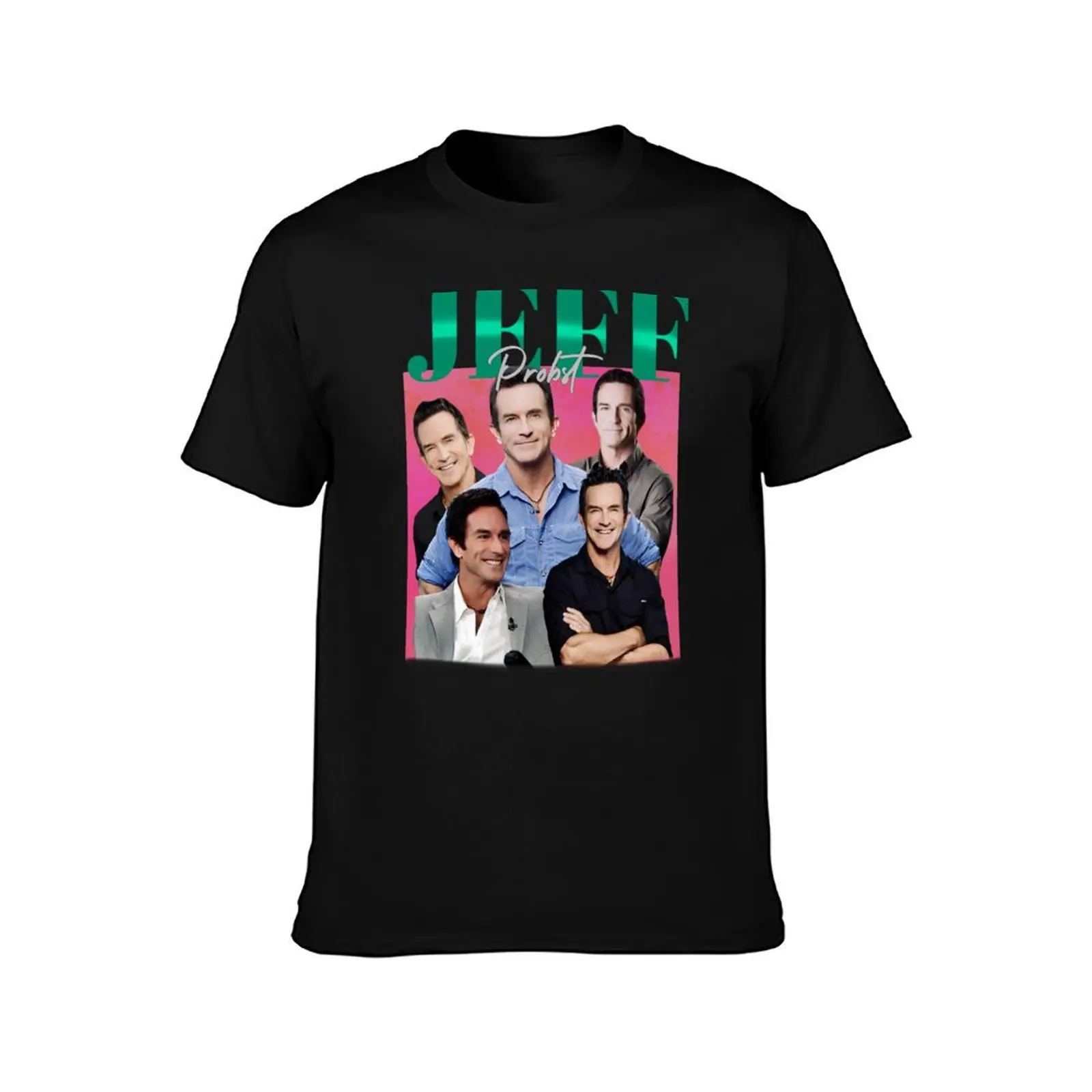 Retro Jeff Probst Graphic : Exclusive Shirts Stickers and Collectibles T-Shirt Summer Casual Cotton Tee Unisex Men Women