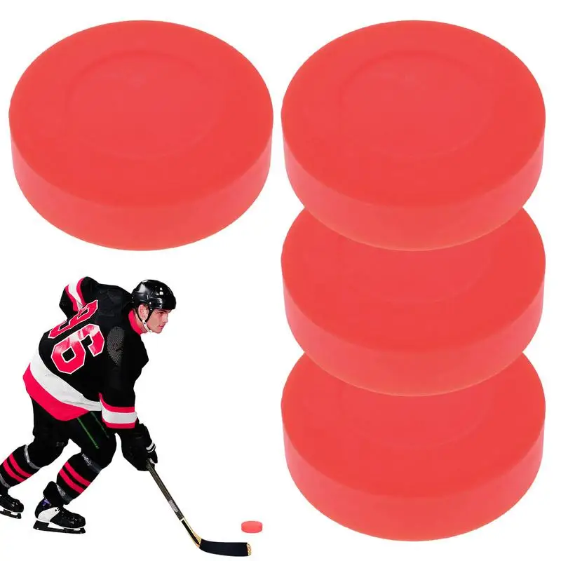 Hockey Practice Pucks Floor Hockey Pucks 4 Pcs Hockey Training Ice Hockey Training Floor Hockey Pucks Official Regulation Size