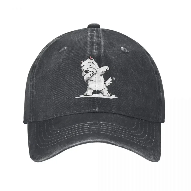 West Highland Denim Baseball Cap White Terrier Dog Outdoor Trucker Has Spring Casual Female Street Style Print Baseball Caps