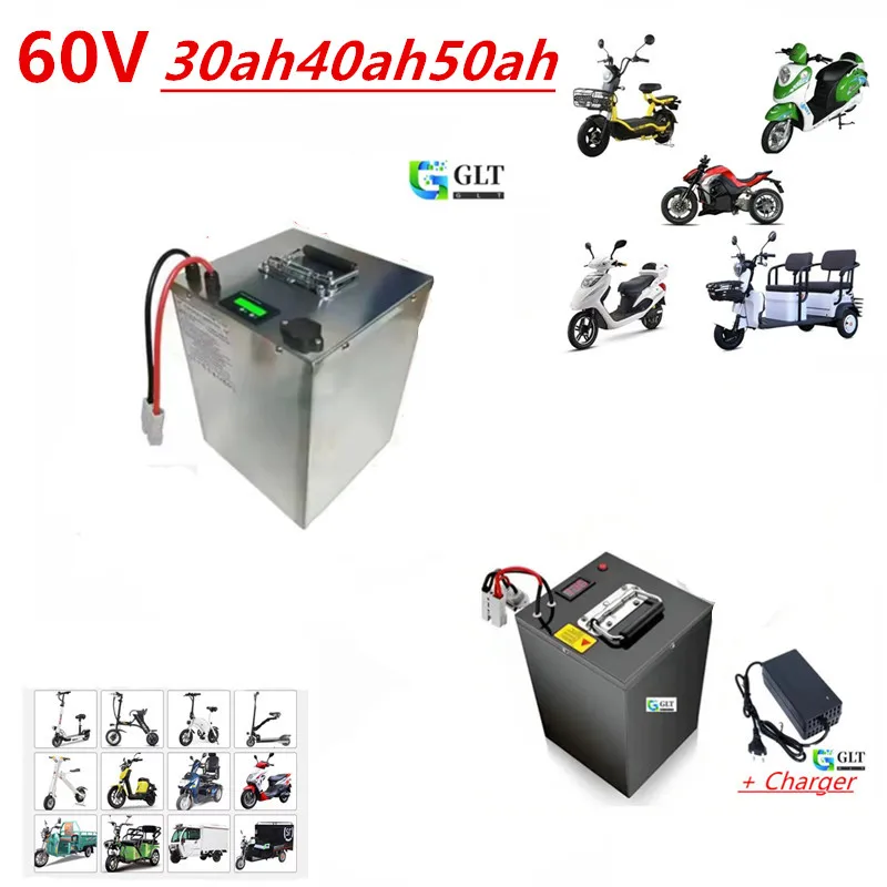 

GTL 60V 30Ah 40Ah 50Ah Lithium for Two-Wheeler Rickshaw AGV Demo Go Cart Skateboard Golf Cart
