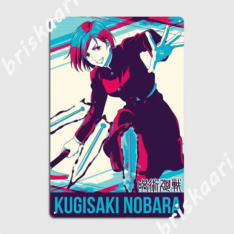 Nobara Kugisaki Metal Sign Bar Cave Custom Poster Cinema Garage Tin Sign Posters