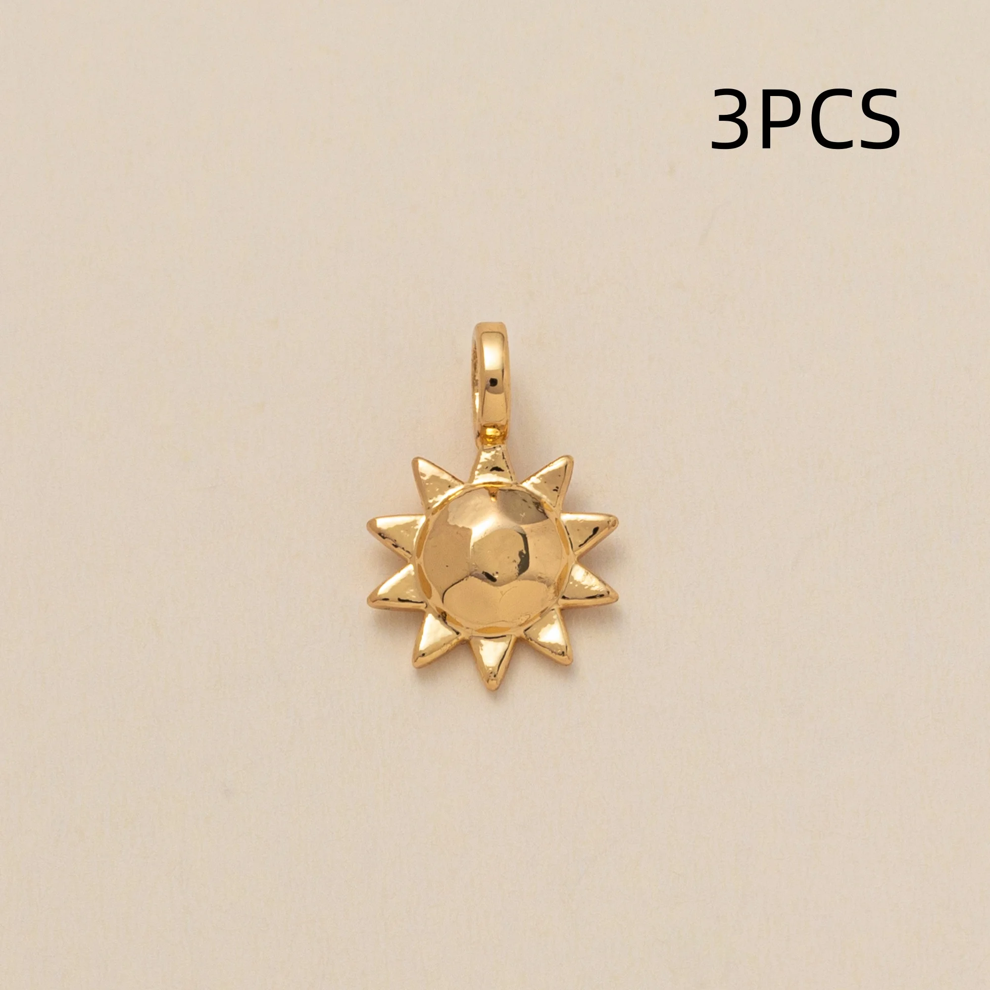 3 Stück einfache und beliebte Pentagramm-Sonnen-Kreuz-Mond-Anhänger zum Selbermachen für die Schmuckherstellung – Detail 6