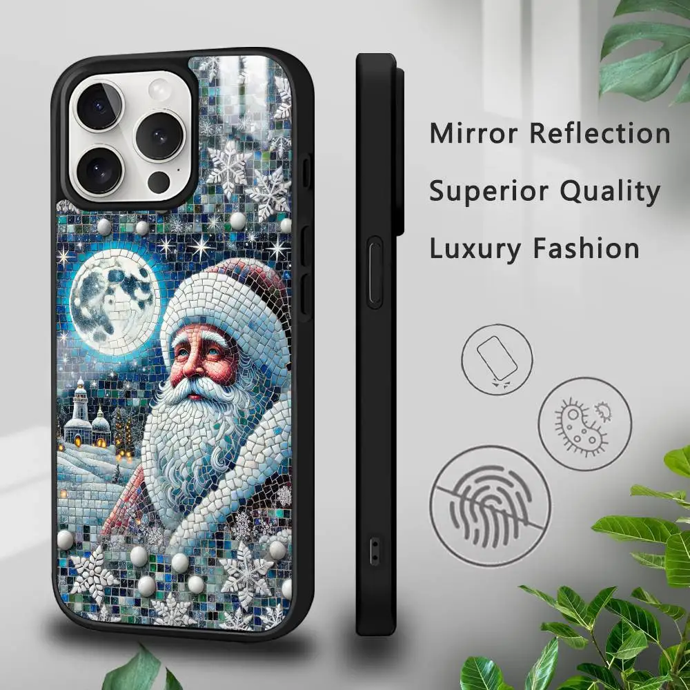 World City Ins Art Cartoon Phone Case For IPhone 17 16 15 14 13 12 11 Pro Max Plus Mini Plus Hard Mirror Surface Protect Funda