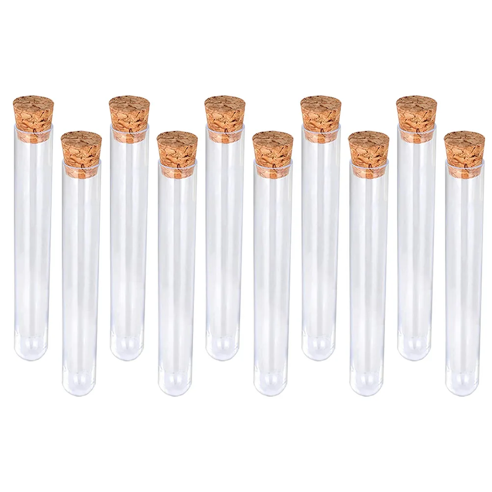 

24 Pcs Test Tubes Cork Clear Plastic for Labs Scientific Organizer Experiment