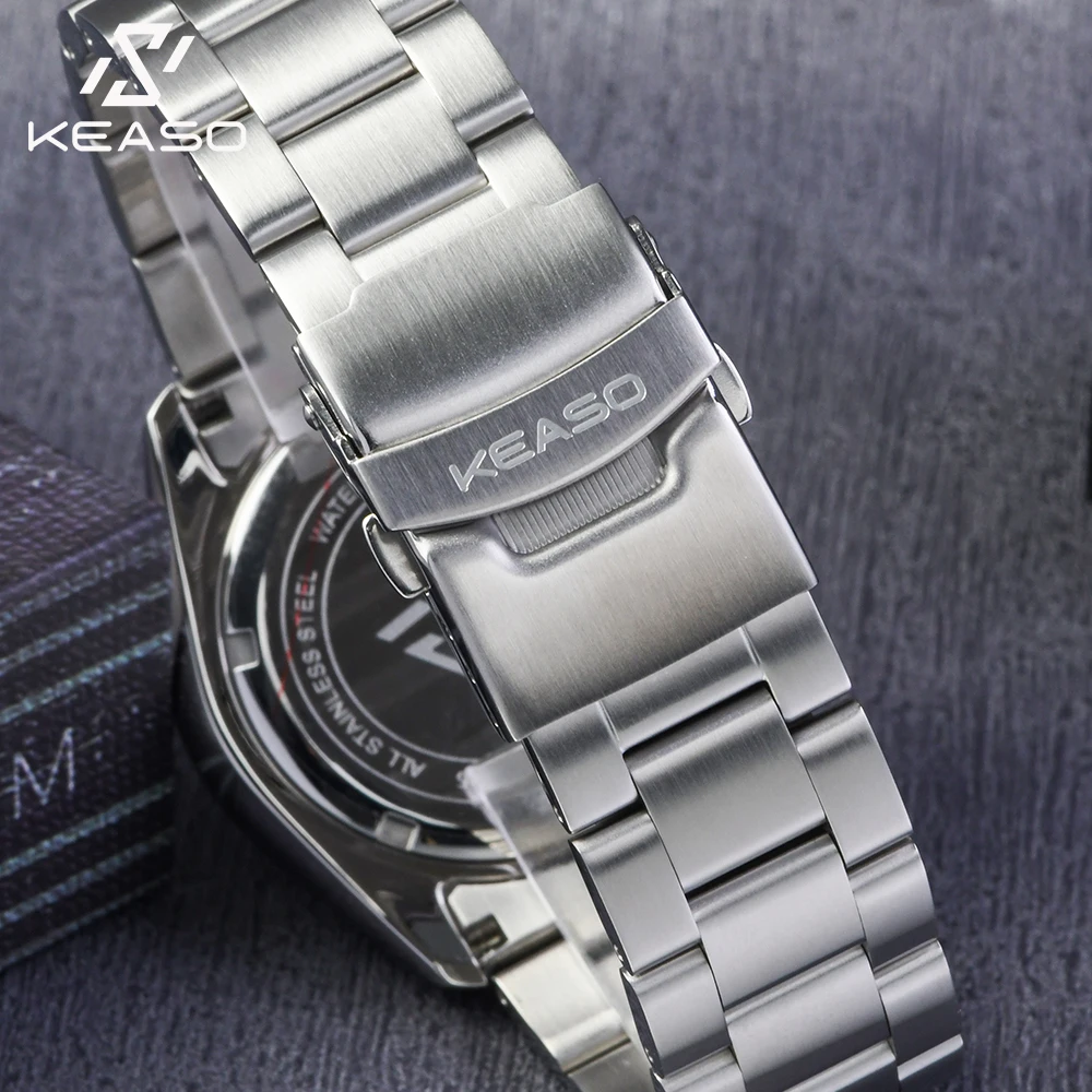 KEASO Fashion Men Watches C3 Super Luminous 316L Solid Steel 20Bar Waterproof Sapphire Mirror MIYOTA 2035 Quartz Movement Watch view 6