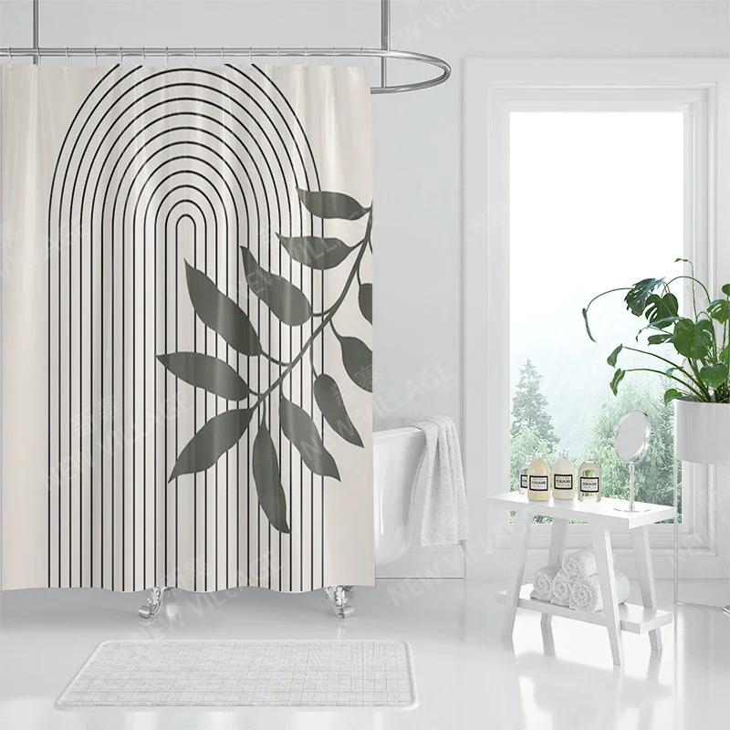 Waterproof fabric shower curtain Bathroom curtain accessories 180x200 Bath curtain for shower 240*200 nordic boho decor 240x200