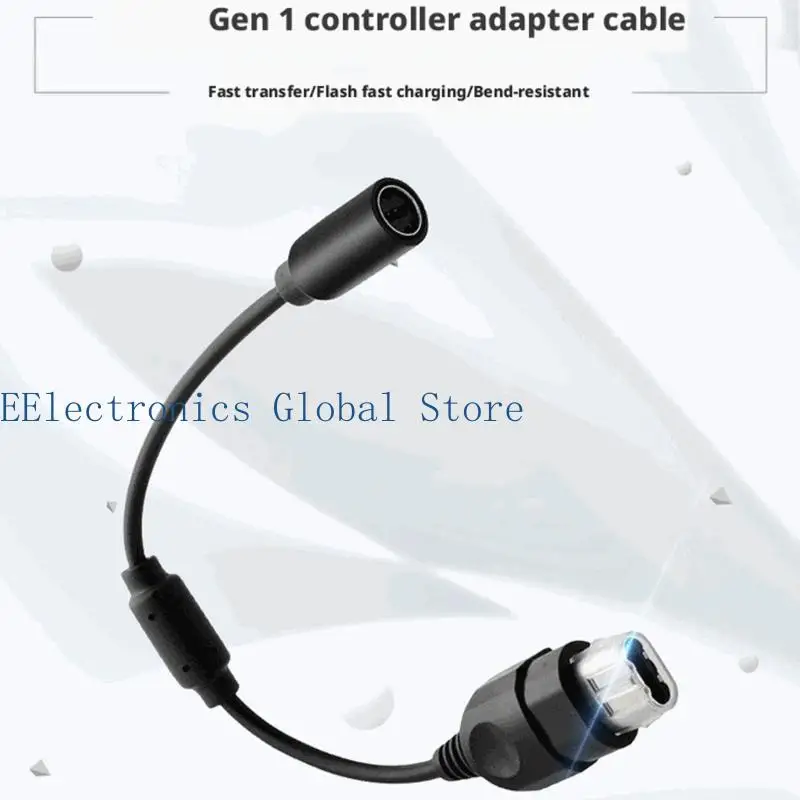 462B Direct Use Controller USB Breakaway Connection Cable, 28 cm Black PVC Cord for Routine Storage, Daily Controller Use