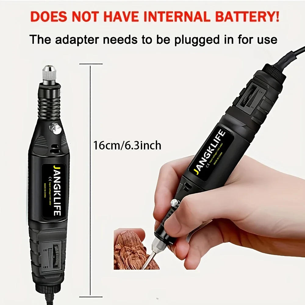 9V Mini Drill Electric Carving Pen Variable Speed Rotary Tools Kit Engraver for Grinding Polishing