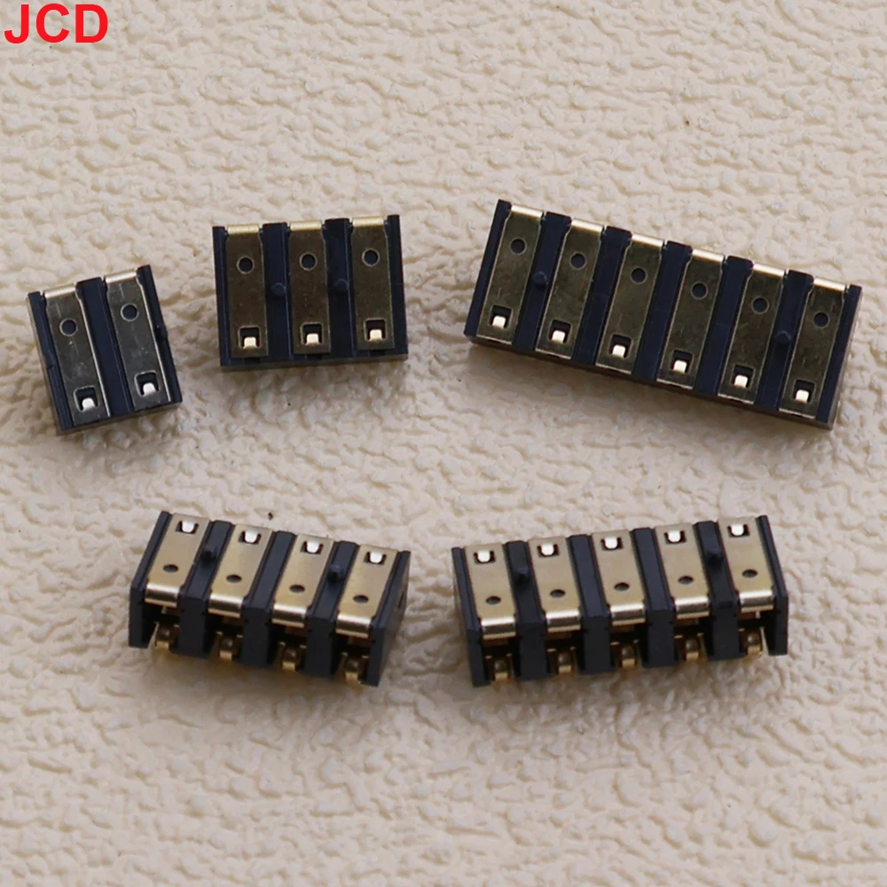 1/5/10pc Spring Compression Contact 4.25 mm Pitch 2 3 4 5 6 Pin Male Connector Surface Mount Battery Connectors Insulator 4.75mm
