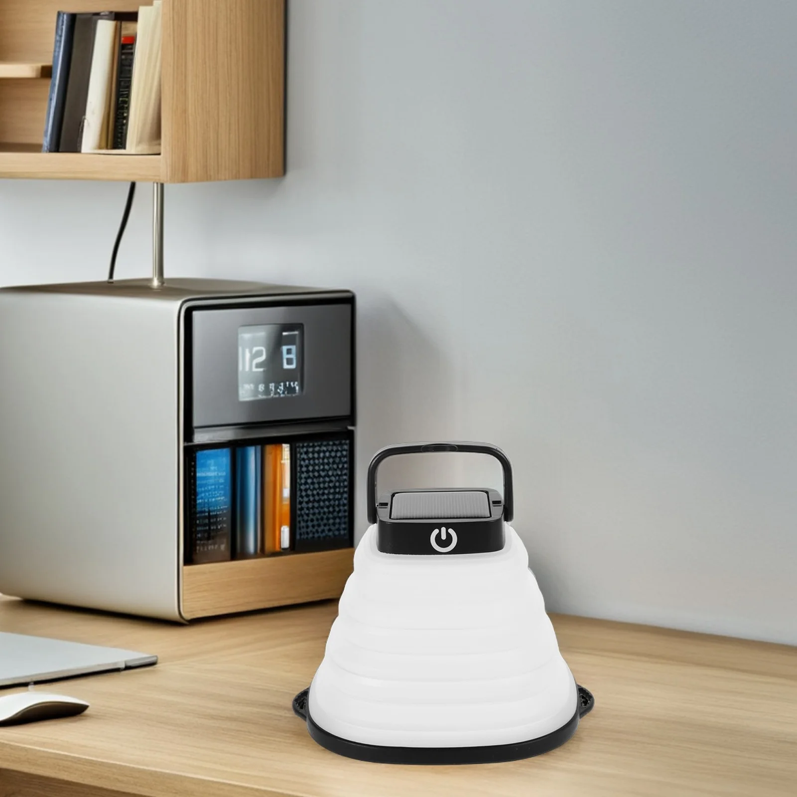 ضوء خيمة محمول للتخييم بالطاقة الشمسية قابل للطي USB قابل لإعادة الشحن مع مقبض مصباح طوارئ مقاوم للماء للمغامرة الخارجية