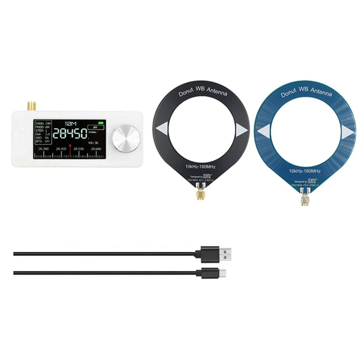 

ABJZ SI4732 Карманное радио 10 кГц-180 МГц Портативный LSB USB AM FM-радио SMA Интерфейс Мини-приемник с контурной антенной