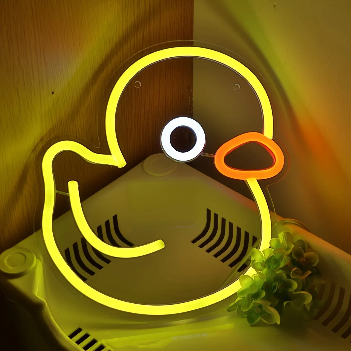 Charming Quack Duck LED Neon Sign for Parties Weddings Birthdays & More - USB Powered Wall Decor for Coffee Shops Salons Bars