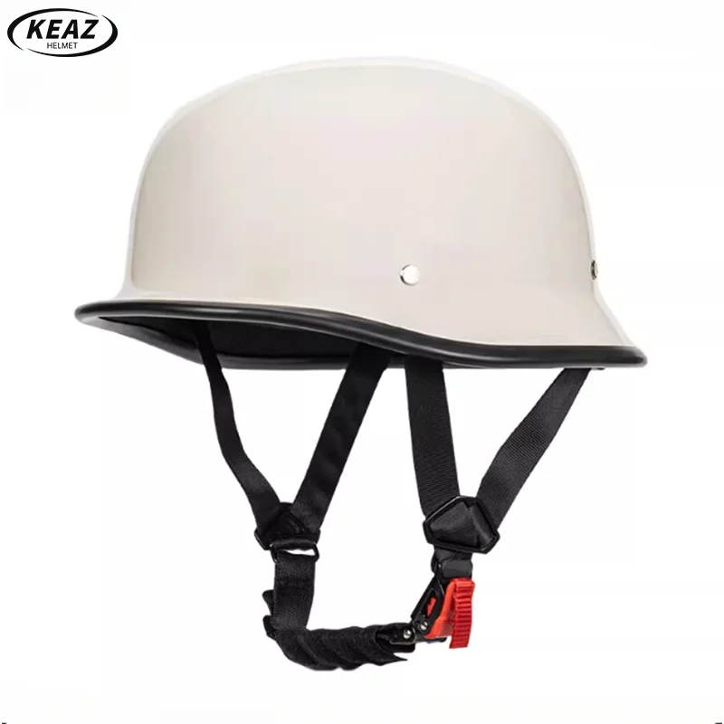 

Minimalist Bright White Half-Face Motorcycle Helmet with Double Safety Certification Lightweight and Comfortable for Commuting