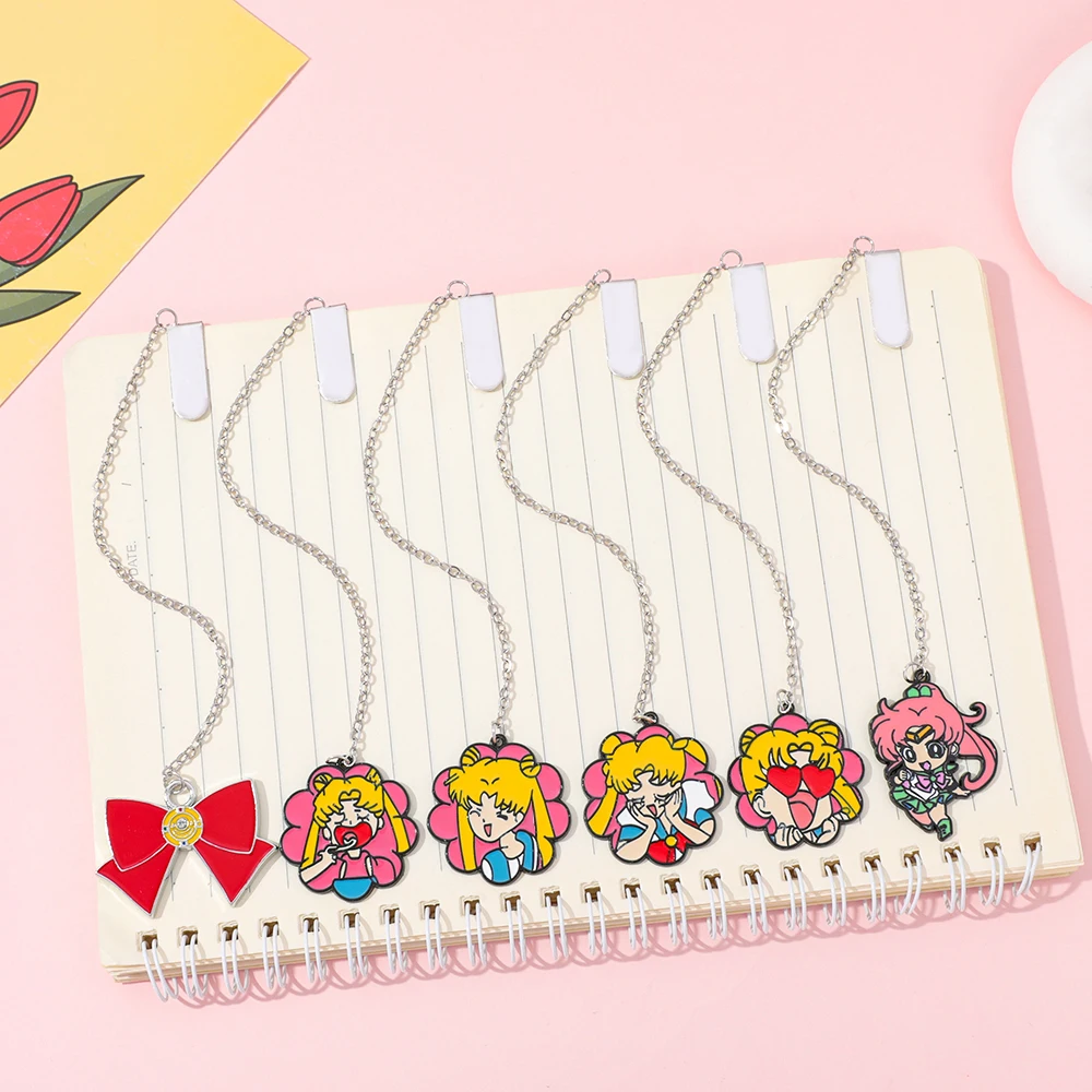

Sailor Moon Chain Bookmark For Book Lovers Book Charm Book Accessories Anime Bookmark for Fans Collectible Gift Anime Merch